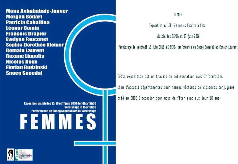 Exposition « FEMES » les 14, 15 et 16 juin 2018 organisée par LEE en partenariat avec Informel